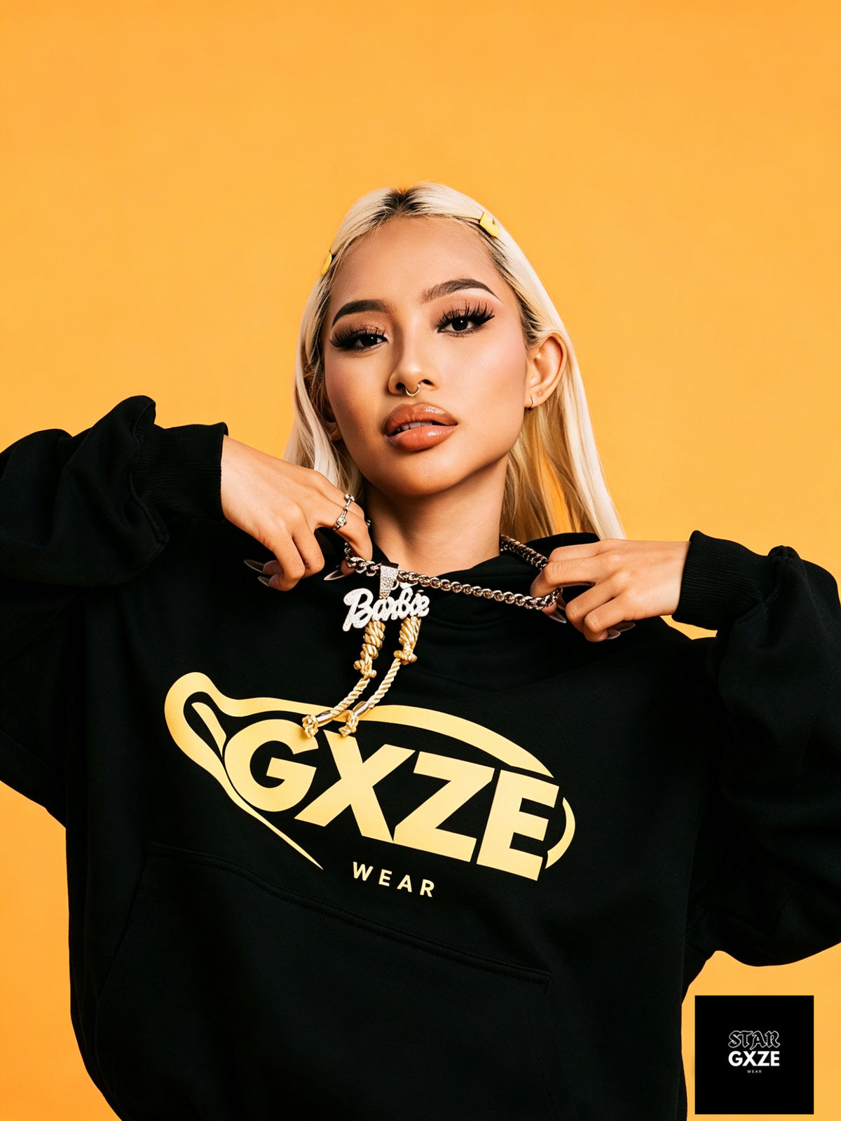 GXZER HOODIE BLACK & YELLOW